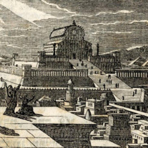 Image of hilltop city from Pascheles and Landau Haggadah